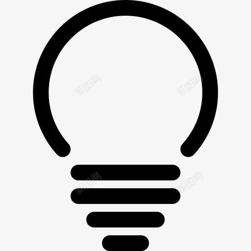 电灯泡电照明图标svg_新图网 https://ixintu.com 图标 实体 实体图 对象 效率 照明 生态 电源 电灯泡