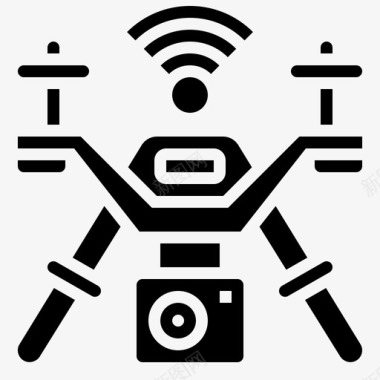 无人机航空相机图标图标