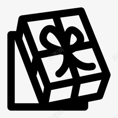 礼品盒周年纪念生日图标图标