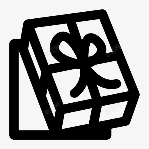 礼品盒周年纪念生日图标svg_新图网 https://ixintu.com 周年纪念 生日 礼品盒 礼物 系列
