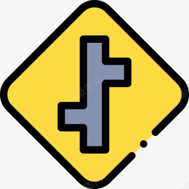 合并交通标志35线形颜色图标图标