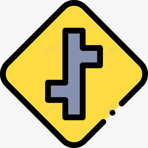合并交通标志35线形颜色图标svg_新图网 https://ixintu.com 交通标志 合并 线形 颜色