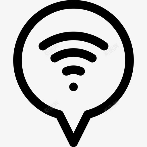 Wifi导航和地图17线性图标svg_新图网 https://ixintu.com Wifi 地图 导航 线性