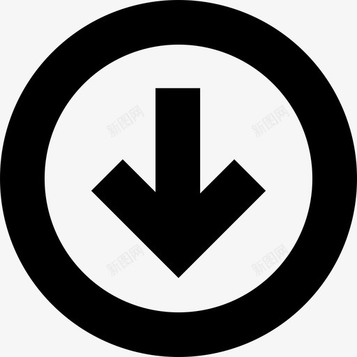 下箭头圆接口16x16图标svg_新图网 https://ixintu.com 接口 箭头