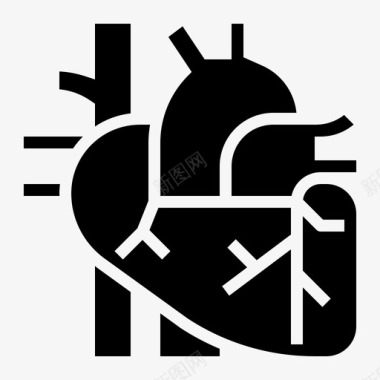 心脏保健心跳图标图标