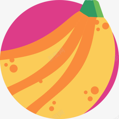 香蕉营养8扁平图标图标