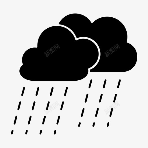 雨季节天气图标svg_新图网 https://ixintu.com 天气 季节 雨雨