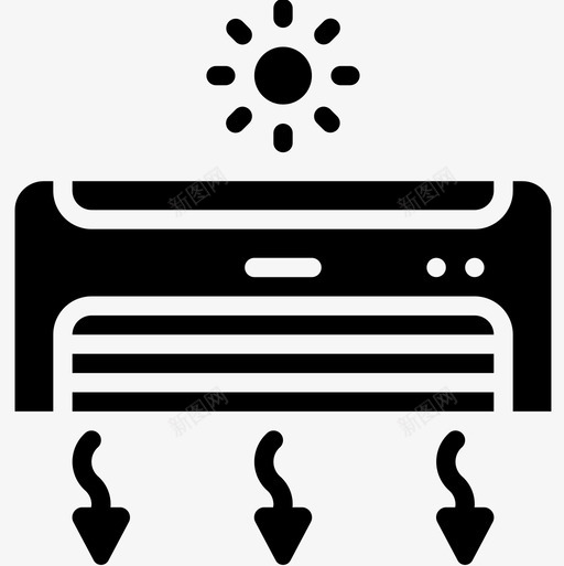 空调加热2加注图标svg_新图网 https://ixintu.com 加注 加热 空调
