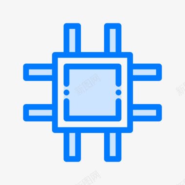 硬件计算机48蓝色图标图标