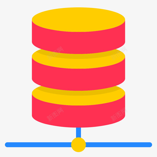 数据库网络技术14平面图标svg_新图网 https://ixintu.com 平面 数据库 网络技术