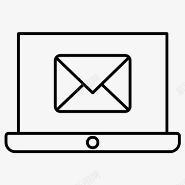 电子邮件笔记本电脑信件图标图标