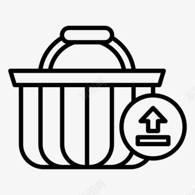 购物篮购物商店图标图标
