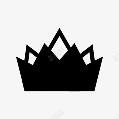 君主制皇冠国王图标图标