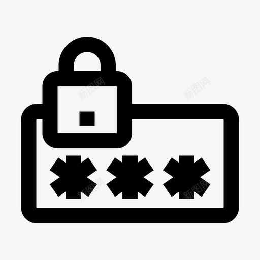 密码锁pin码图标svg_新图网 https://ixintu.com 保护 图标 基本 安全 密码锁