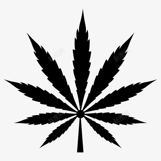 大麻叶大麻大麻和大麻叶字形图标svg_新图网 https://ixintu.com 叶大麻 叶字形 图标 大麻 字形