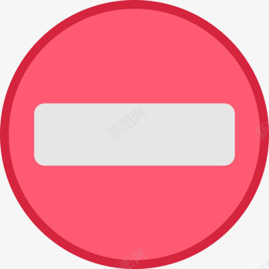 禁止进入禁止信号6平坦图标图标