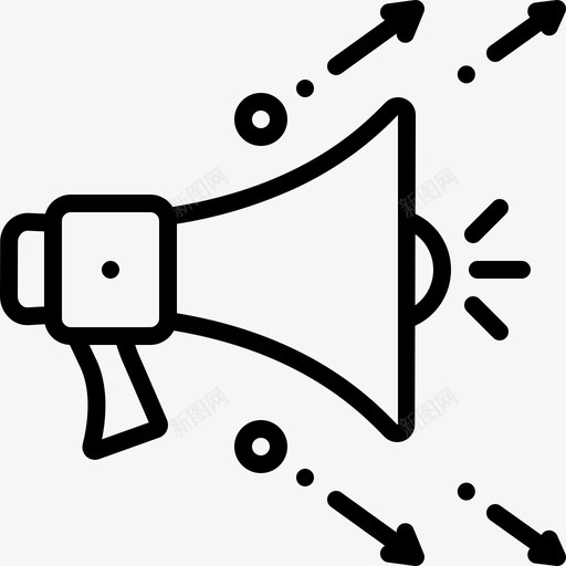 营销活动数字图标svg_新图网 https://ixintu.com 声音 扩音器 数字 活动 营销