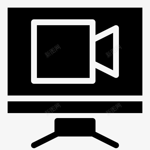 计算机监视器视频图标svg_新图网 https://ixintu.com 应用程序 监视器 编程 网站 视频 计算机