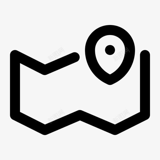 别针位置冒险地图图标svg_新图网 https://ixintu.com 位置 冒险 别针 地图 标记 路线