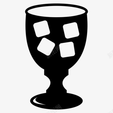 玻璃酒吧饮料图标图标