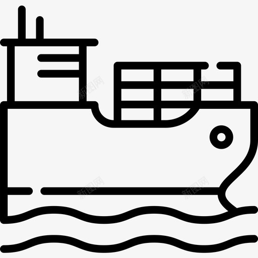 货船共用12艘直线型图标svg_新图网 https://ixintu.com 12艘 共用 直线 线型 货船