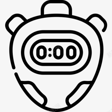 计时器足球48线性图标图标