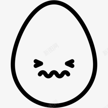 困惑鸡蛋表情图标图标