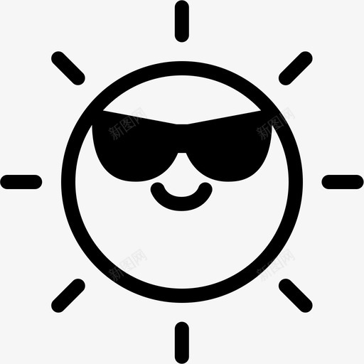 酷表情情绪图标svg_新图网 https://ixintu.com 太阳 情绪 感觉 表情