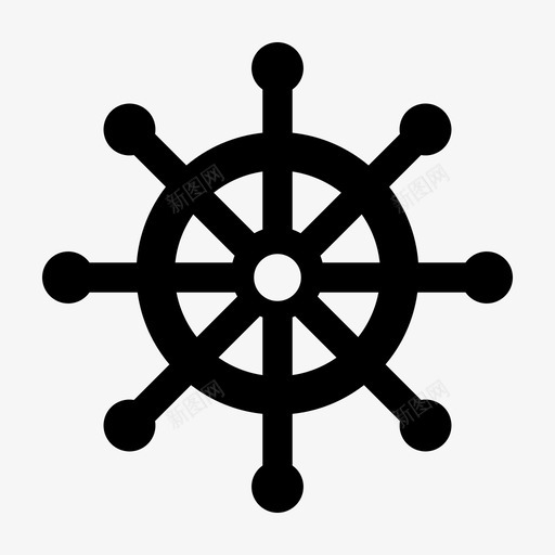 帆船轮船轮方向盘图标svg_新图网 https://ixintu.com 帆船 方向盘 海盗 船轮