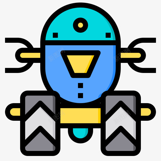 机器人人工智能95线性颜色图标svg_新图网 https://ixintu.com 人工智能 机器人 线性 颜色