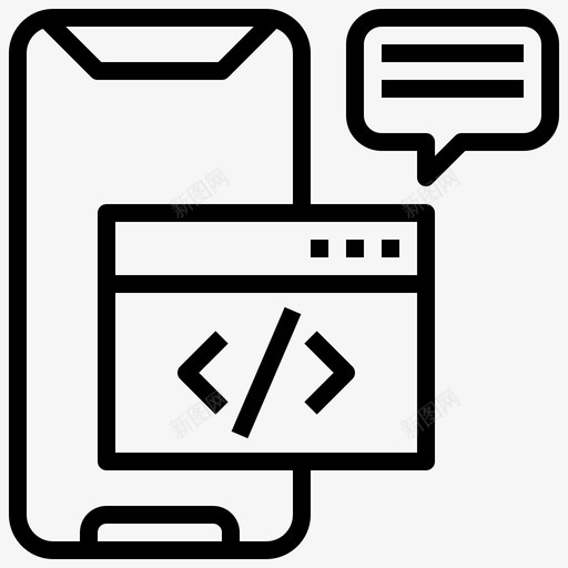 电话编程手机计算图标svg_新图网 https://ixintu.com 手机 智能 电话 编程 计算