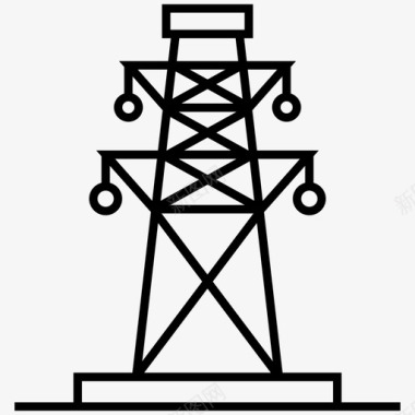 电塔供电电力图标图标