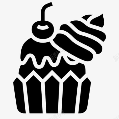 纸杯蛋糕烘焙甜点图标图标