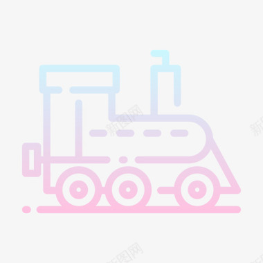 火车玩具婴儿淋浴28梯度图标图标