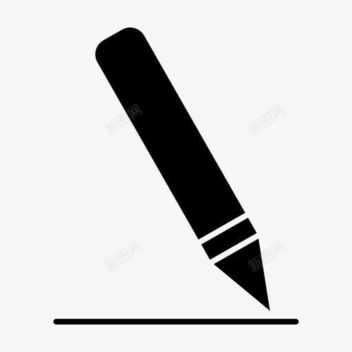写钢笔铅笔图标svg_新图网 https://ixintu.com 学校 手写 签名 钢笔 铅笔