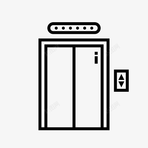 电梯电梯按钮设施图标svg_新图网 https://ixintu.com 上下 按钮 电梯 设施 运输