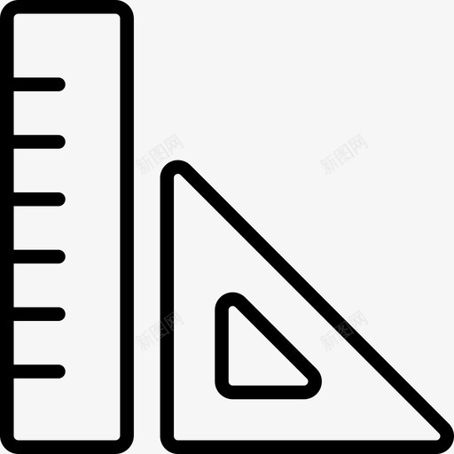 数学几何学尺子图标svg_新图网 https://ixintu.com 几何学 尺子 数学 方格 比例尺 科目