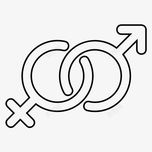 男女符号女性性别图标svg_新图网 https://ixintu.com 女性 性别 男女 符号 集合