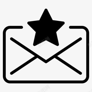 星型邮件电子邮件邮件图标图标