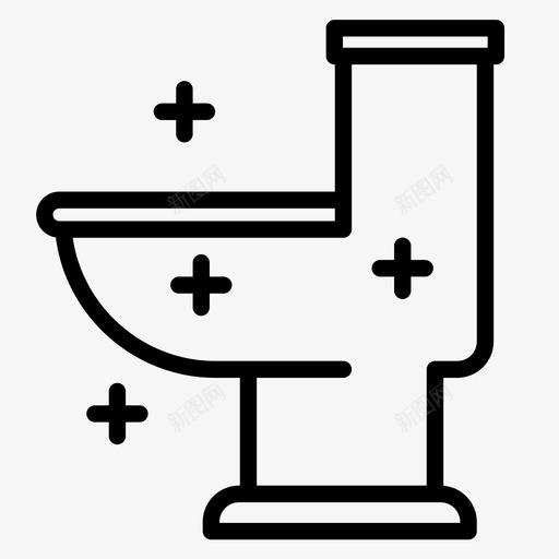 清洁收费浴室清洁厕所图标svg_新图网 https://ixintu.com 厕所 收费 标志 浴室 清洁 轮廓