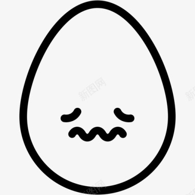 紧张鸡蛋表情图标图标