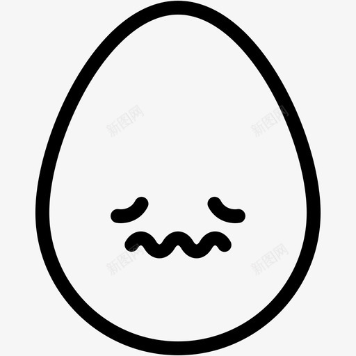 紧张鸡蛋表情图标svg_新图网 https://ixintu.com 情绪 感觉 紧张 表情 鸡蛋