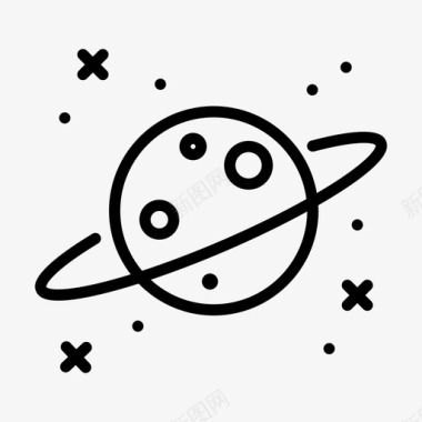 行星空间143直线图标图标