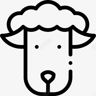 绵羊动物80直系图标图标