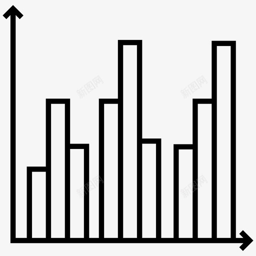 直方图图表应用程序柱状图图标svg_新图网 https://ixintu.com 向量 图形 图标 图表 应用程序 数据分析 柱状 直方图 相对 表示 频率