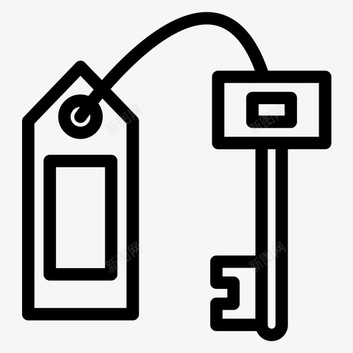 钥匙房子钥匙锁图标svg_新图网 https://ixintu.com 房子 标签 粗体 线条 钥匙