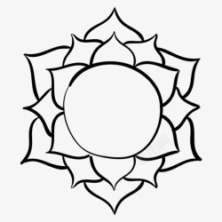 梵语顶轮玛达拉霎哈斯拉图标高清图片