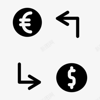 外汇银行和金融雕文图标图标