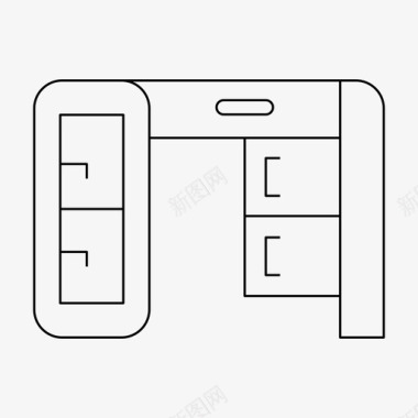 书桌装饰家具图标图标