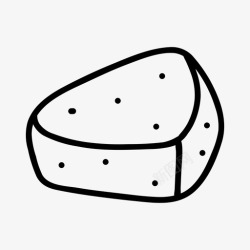 手工绘制的烹饪瑞士奶酪烘焙烹饪图标高清图片